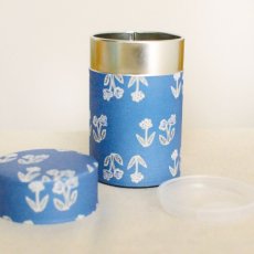 画像1: 茶筒『青の風景』小 / 150g茶葉用 (1)