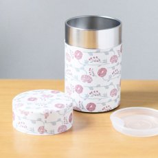 画像1: 茶筒『野花刺繍』小 / 150g茶葉用 (1)
