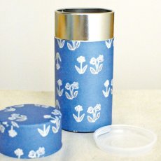 画像1: 茶筒『青の風景』大 / 200g茶葉用 (1)